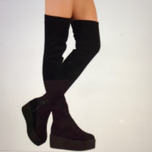 Lust for Life Shoes - Lust for Life Platform OTK Vegan Leather Boots NWT